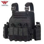 YAKEDA Quick Release 1000D Nylon Tactical Outdoor Vest With Adjustable and Molle System for Airsoft Hunting
