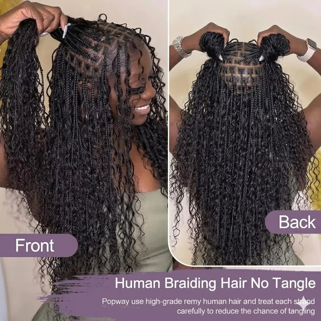 Human Hair Bulk Boho Braids Burmese Curly Bundles Human Hair Bulks For Bohemian Knotless Braiding Virgin Crochet Hair Extensions