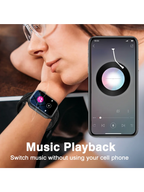 New Smart Watch,More Sports Modes,Voice Assistant,Outdoor Fitness Tracker, For Iphone/Android, An Ideal Gift for Family &Friends