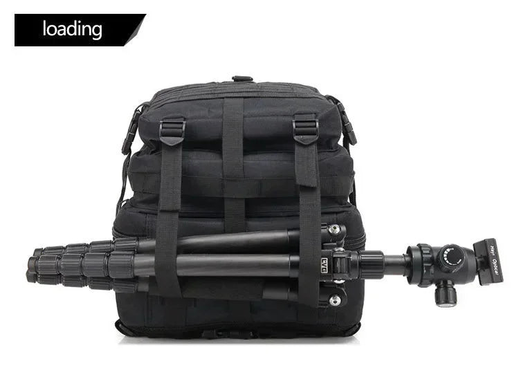Men 45L Tactical Hiking Backpack Molle Mountaineering Water Resistant Outdoor Camping Trekking Backpacking Bushcraft Travel Rucksack Bug Out Bag Survival Emergency Large Capacity Climbing Cycling Daypack Women Durable Wear Re