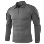 Men's Outdoor Tactical Hiking T-Shirts,Hunting Camouflage Long Sleeve Hunting Climbing Shirt,Male Breathable Sport Clothes