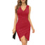 Summer Sexy Solid Sleeveless V-Neck Women Dress Hip Slim Fit Ruched Bodycon Skirt Fashion Simple Ladies Evening Party Dress