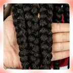 32INCH Cornrow Braided Wigs Synthetic Full Lace Braids Wig with Baby Hair Lace Frontal Knotless Braided Lace Wig for Black Women