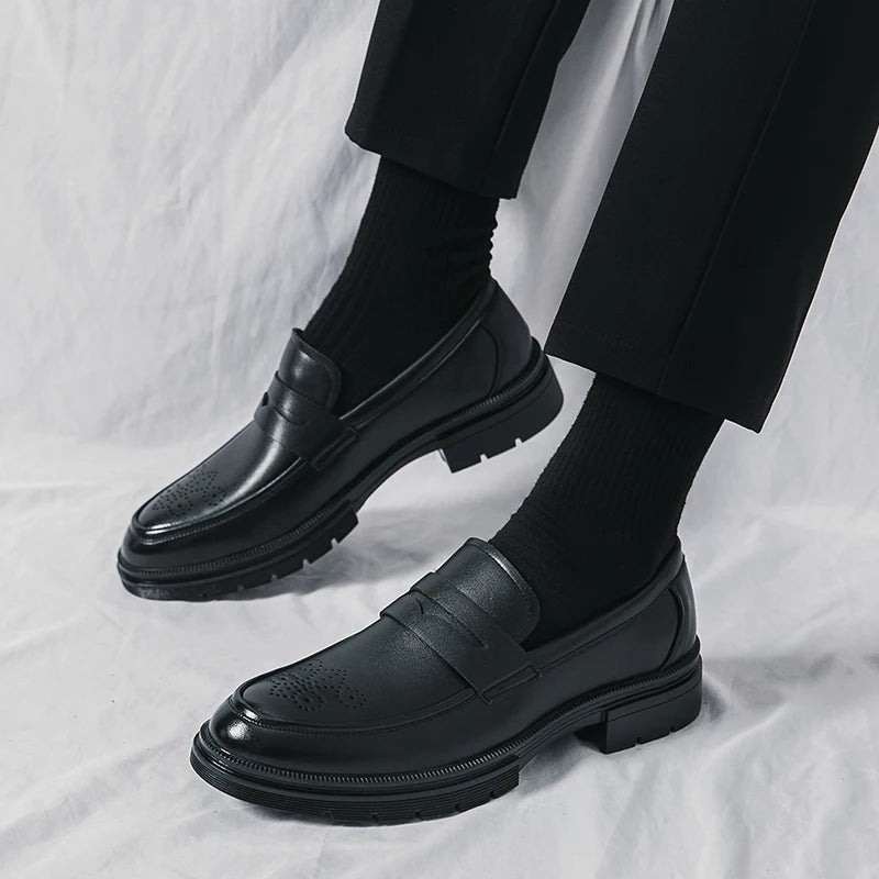 High Quality Dress Shoes Man Comfortable Business Social Leather Shoes For Man Casual Men's Italian Formal Shoes Man Loafers