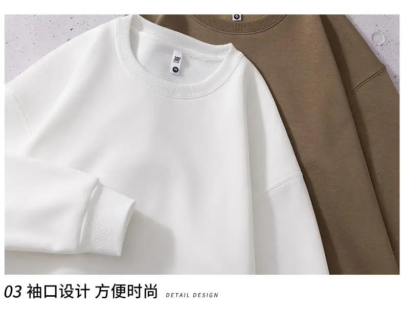 Customizable Thick Sweatshirt for Man Women Plain Hoodie Sweater Autumn Winter Fleece Sweatshirts Logo Original Design