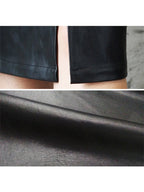 Women PU Leather Midi Skirt Autumn Winter Ladies Package Hip Front or Back Slit Pencil Skirt