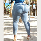 New 2025 & 2026 Stylish Tight Jeans Slim Fit High Waisted Peach buttocks Trousers Butt Lifting Pushed Up Denim Pants Women's Bottoms
