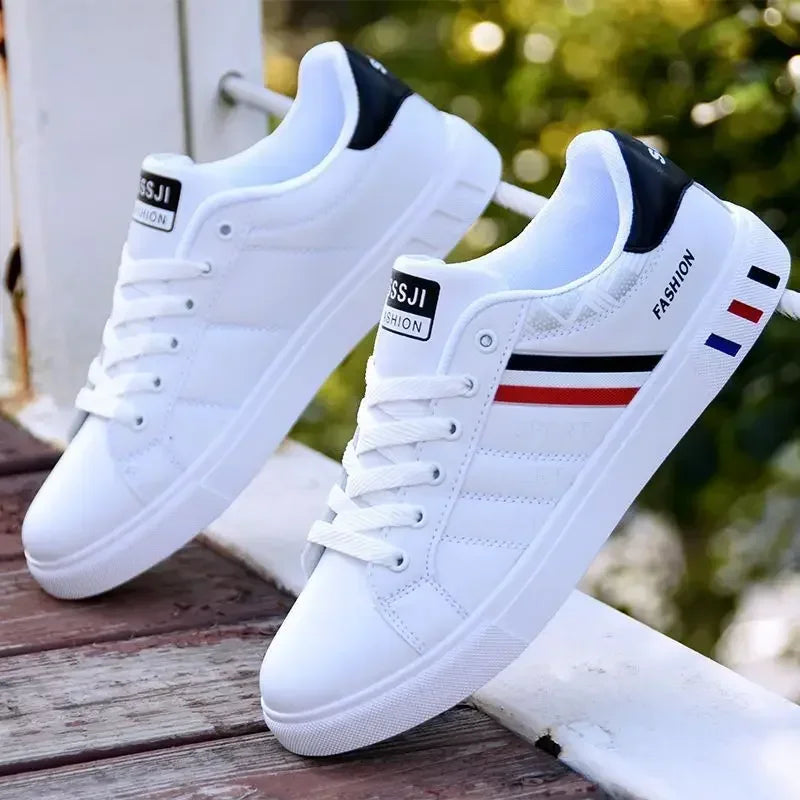 Men Sneakers Casual Shoes Men Flats Zapatillas Hombre Lightweight Pu Leather Breathable Shoe Mens White Sports Tenis Shoes Main image