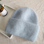 Women Winter Hat Real Rabbit Fur Winter Hats For Women Fashion Warm Beanie Hats Women Solid Adult Cover Head Cap