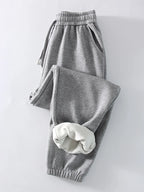 Thick Warm Fleece Sweatpants Women Winter Straight Leg Pants Gray Velvet Trousers Pants Jogger For Women Sweatpants Outfits