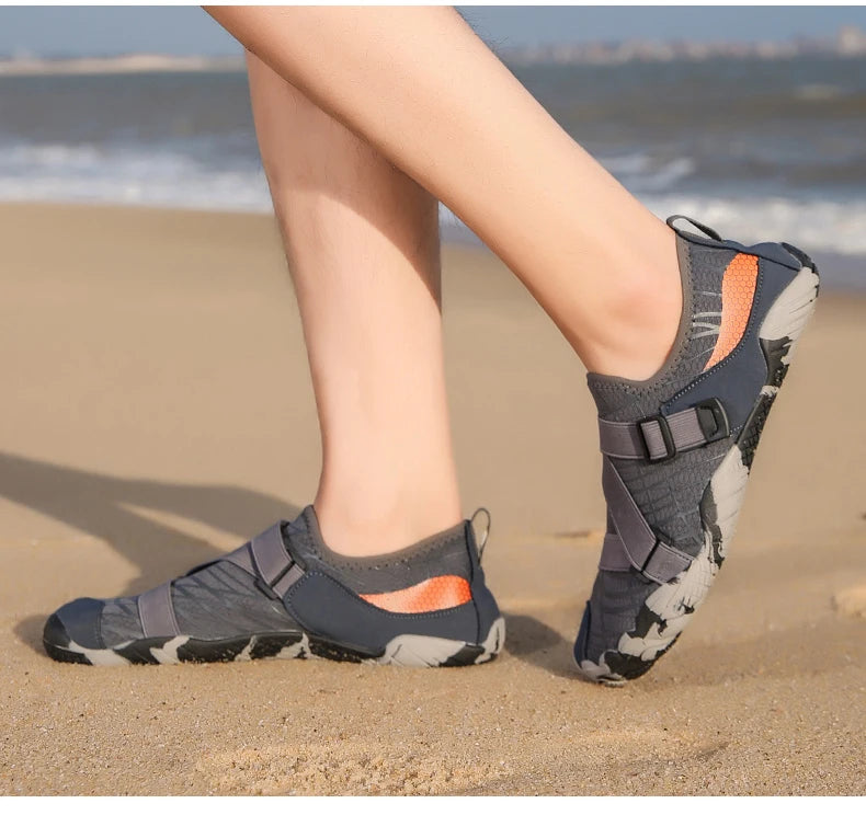Men Women Elastic Beach Barefoot Seaside Aqua Shoe Quick-Dry Breathable Surf Wading Shoe Non Slip Upstream Swimming Water Shoe