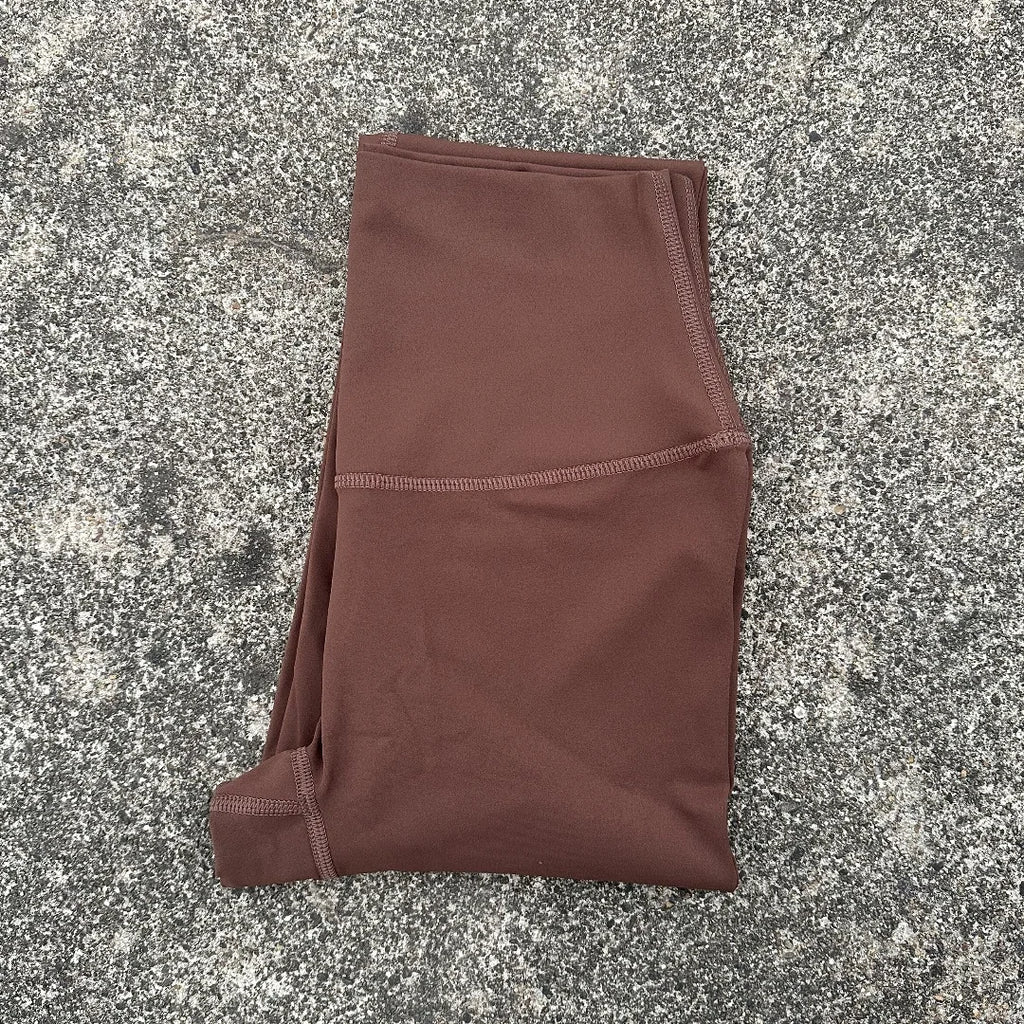 Solid Color Back Waist Pocket High Waist Yoga Legging Women Sport Cropped Pants Butter Athletic Gym Comprehensive Training Jog