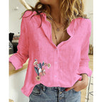 Women Clothing Shirts for Women Tops Tshirts Cotton Linen Casual Fashion Clothes Tees Spring Elegant Streetwear Autumn