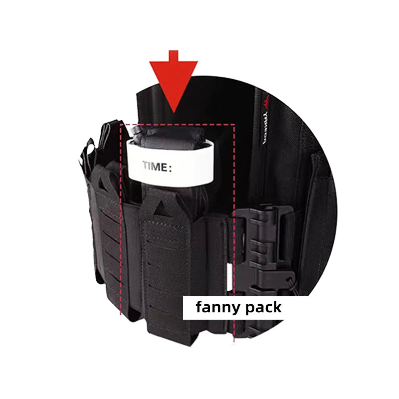 YAKEDA Tactical Vest 6094 Fast Detachable Light Laser Cut Outdoor Hunting Black Gear Carry Vest of High Quality