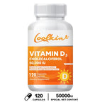 High Potency Vitamin D3 50000 IU - Helps Muscle Nerve Health Support Bone Density Teeth and Skin Heart Health