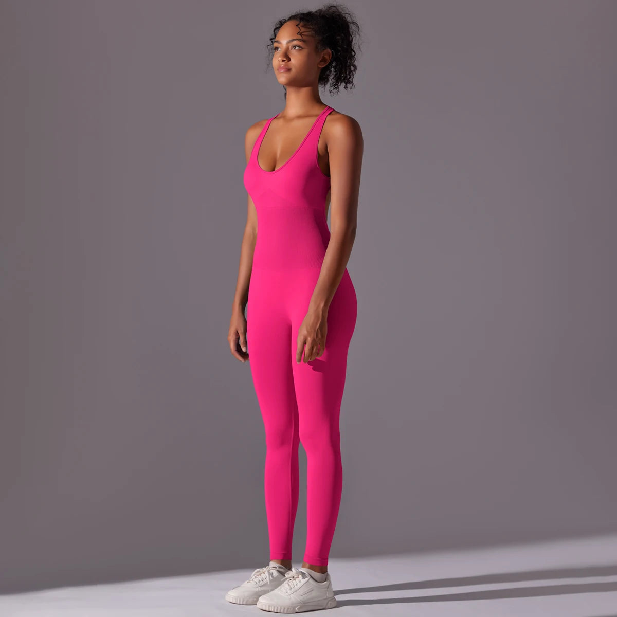 Sexy Back V Jumpsuit Gym Set Women Training Yoga Suit Sportswear Women Sports Jumpsuit Fitness Rompers Stretch Workout Bodysuits Main image