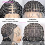 36" Cornrow Braids Lace Wigs Synthetic Full Lace Braided Wigs For Women Knotless Box Braid Wig Braid African Braided Wigs