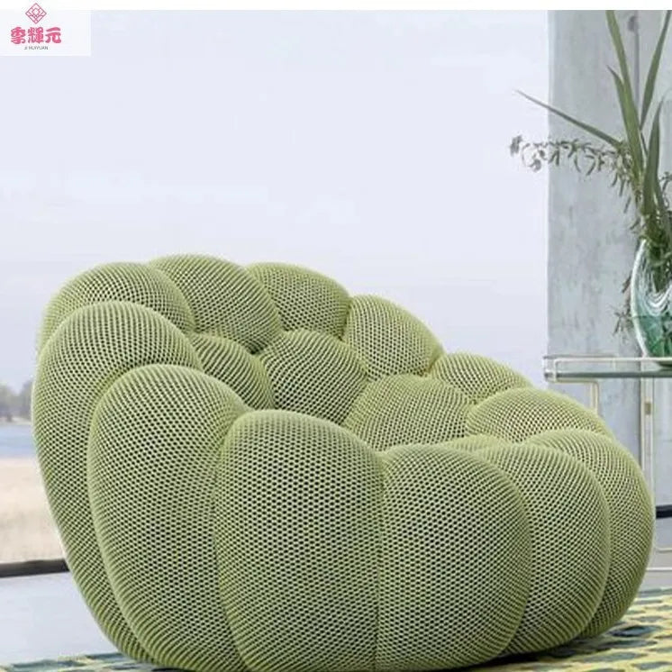 Italian Minimalist French Internet Celebrity Bubble Soccer Cream Styling Sofa Design