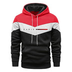 Paris Fashion Men's Hoodies Set Daily Casual Sports Hooded Sweatshirt and Jogger Pants Male Urban Trend Warm Pullover Tracksuit