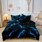 3D Printed Duvet Cover Set (No Filling) Lightning Thunder Pattern Soft Bedding Set Single Twin Size For Kids Adult Home Decor