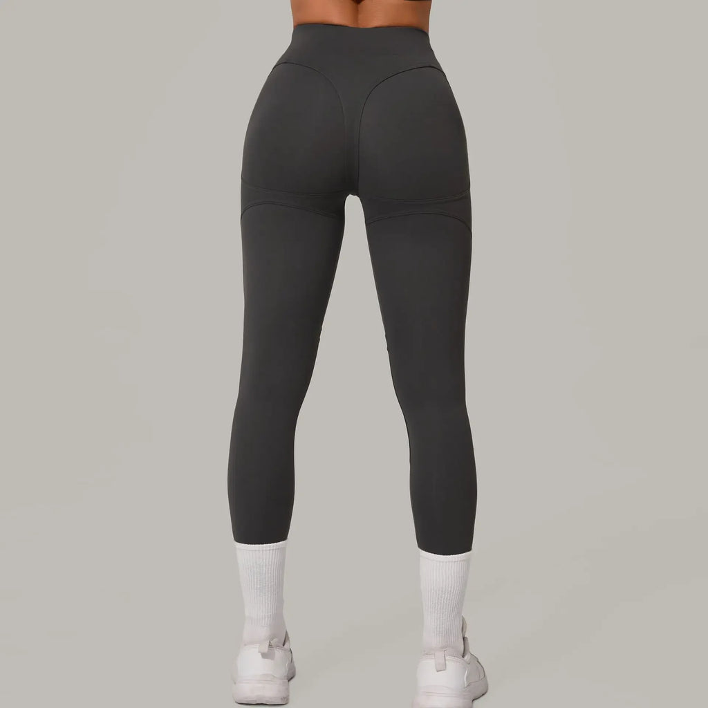 Gym Workout Yoga Fitness Sports Suit Short-sleeved Top Padded-free High-waisted Hip-lifting Trousers Outdoors Leisure Sportswear