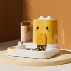 Portable Automatic Pet Feeder 2 In 1 Convenient Pet Supplies Waterer Food Container Removable Large Capacity Treat Dispenser