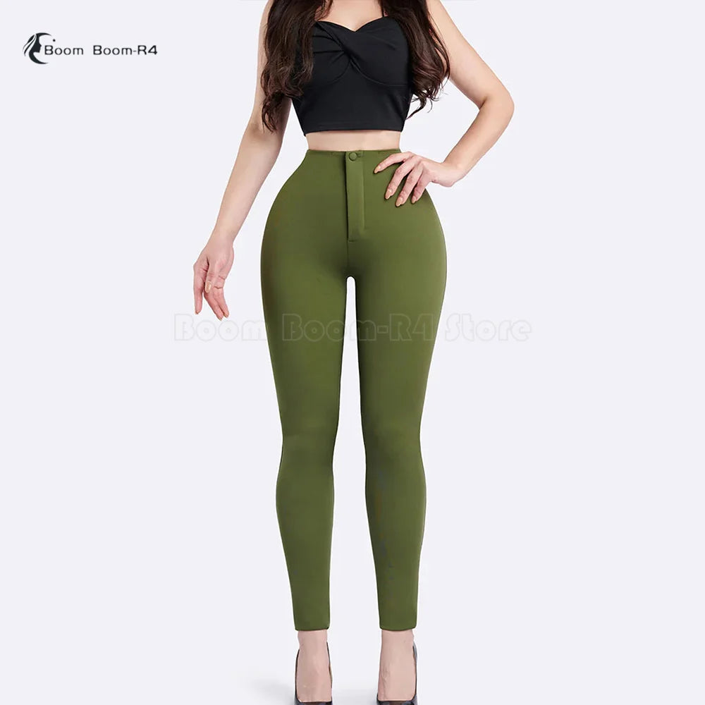 High Waisted Skinny Leg Pants for Women Tummy Control Push Up Butt Gym Pants Casual Leggings Yoga Soft Stretch Comfy Trousers Main image