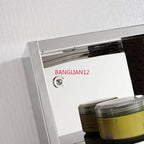 Wall-mounted stainless steel mirror cabinet, simple modern bathroom thickened bathroom mirror cabinet