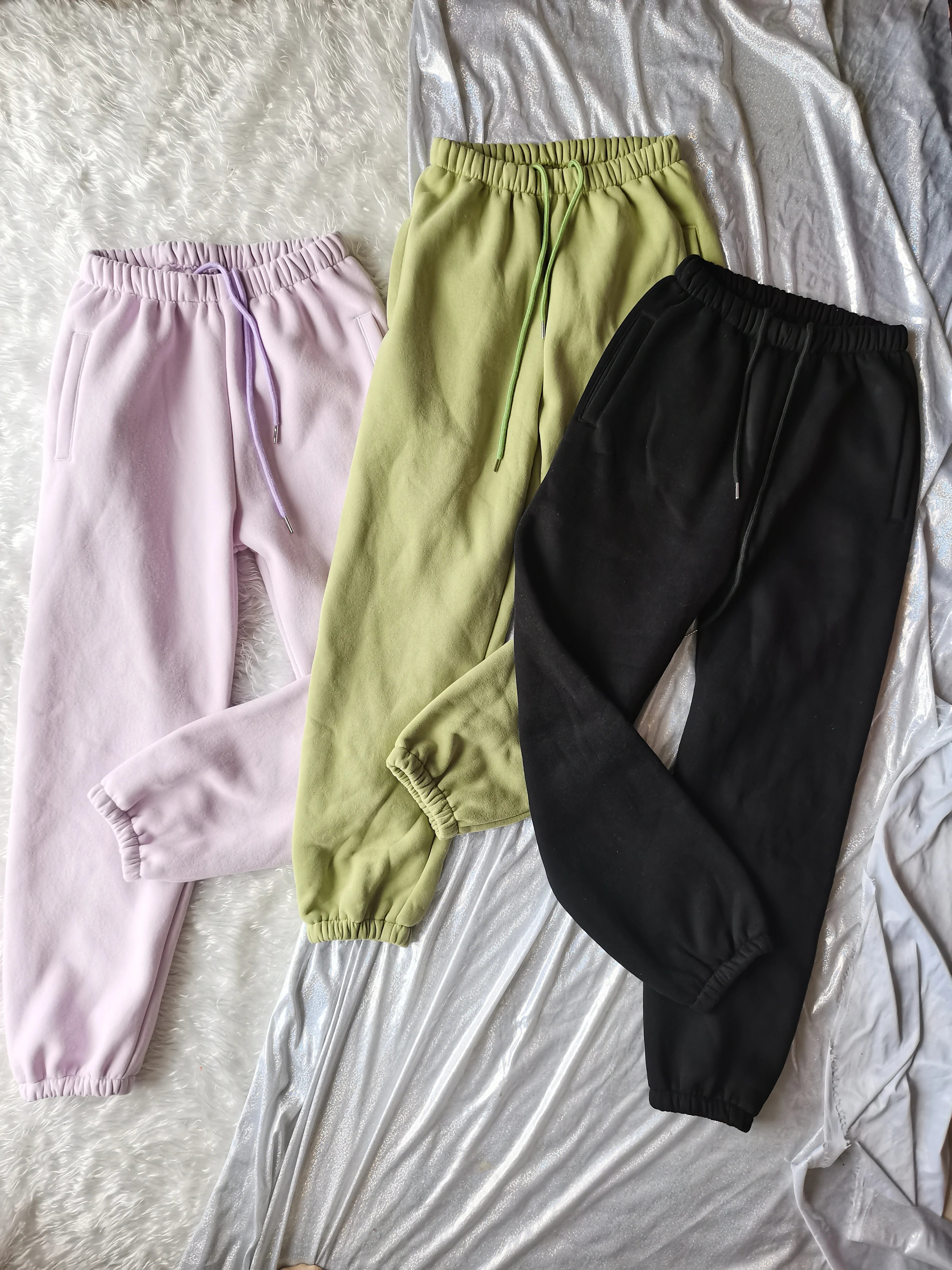 Wholesale Fleece Hoodie with Jogger Pant Sweat Suit Fall Winter 2 Piece Set Tracksuit Women Sports Outfit Two Piece Solid Casual