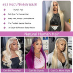 Blonde 613 Human Hair Wigs Straight Hd Lace Frontal Wig 13X6 Brazilian Wig For Black Women 30 40 Inch Lace Front Wig 230 Density