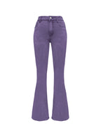 Men Jeans Boot Cut Solid Jean Wide Leg Denim Pant Distressed Washed Full Ankle Length Pockets Zipper Fly High Waist Basics