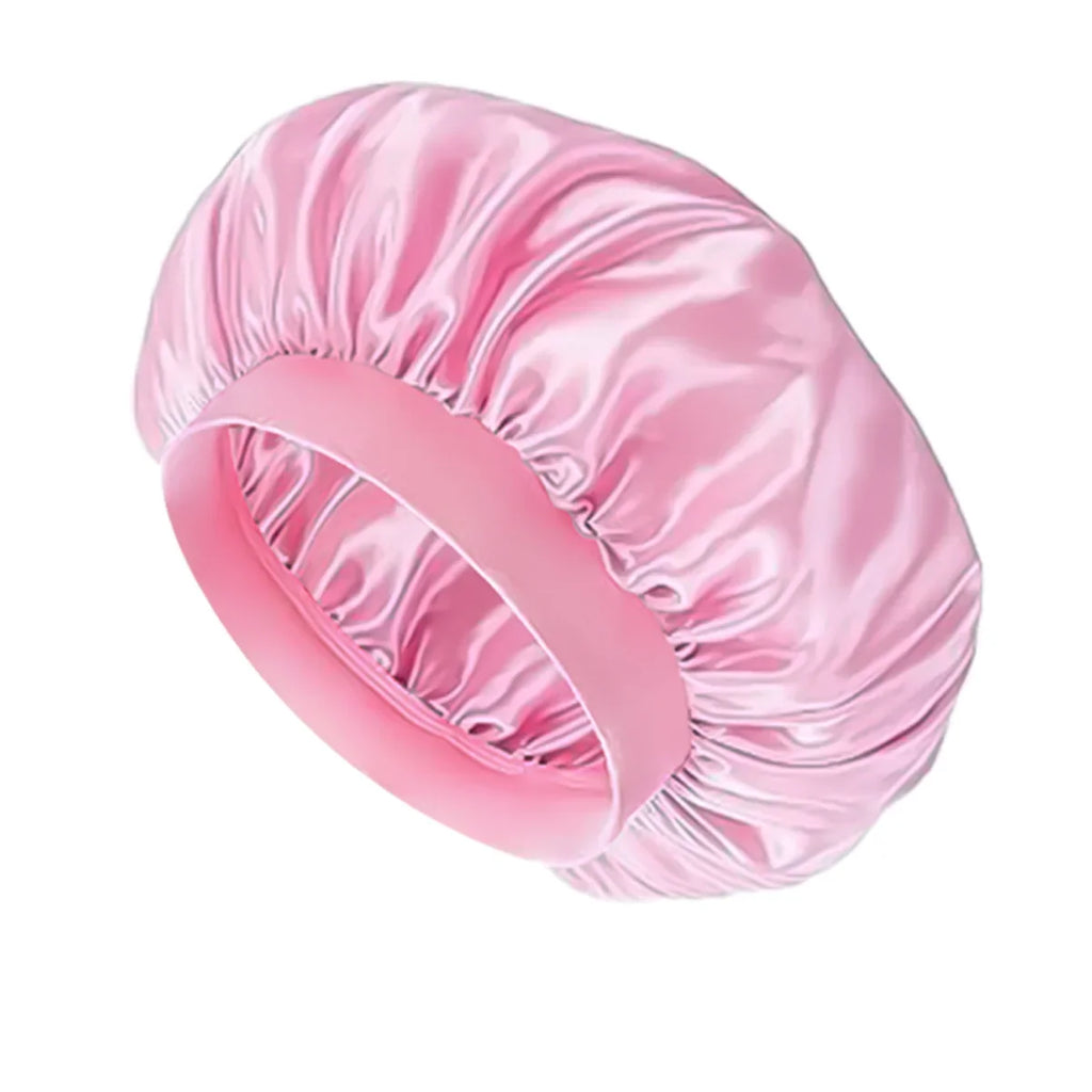 Baby Kids Satin Wide Band Sleeping Hat Beige Black White Pink Purple Bonnet Cap Turban Hat Wide Elastic Bands Night Sleep Cap