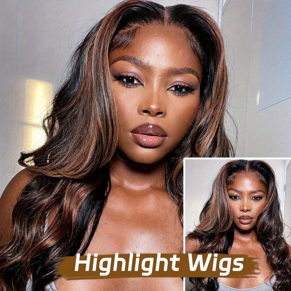 5x5 1B30 Lace Glueless Wig Human Hair Ombre Body Wave Lace Frontal Closure Wigs Hd Lace Human Hair Ready To Go Human Front Wigs