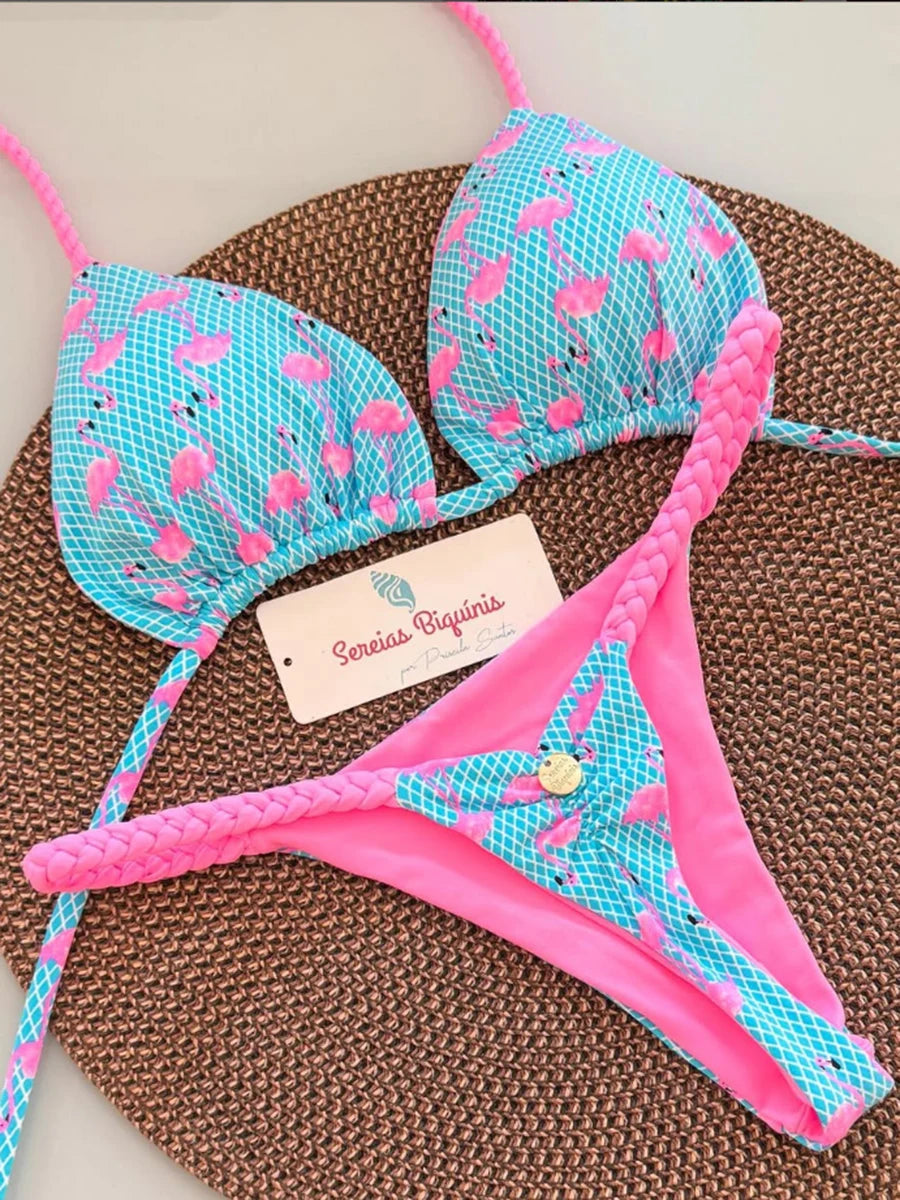 Micro Bikinis 2025 Push Up Women Swimsuits Sexy Swimwear Brazilian Bikini Set Thong Biquini Print Swimsuit Summer Beachwear Main image