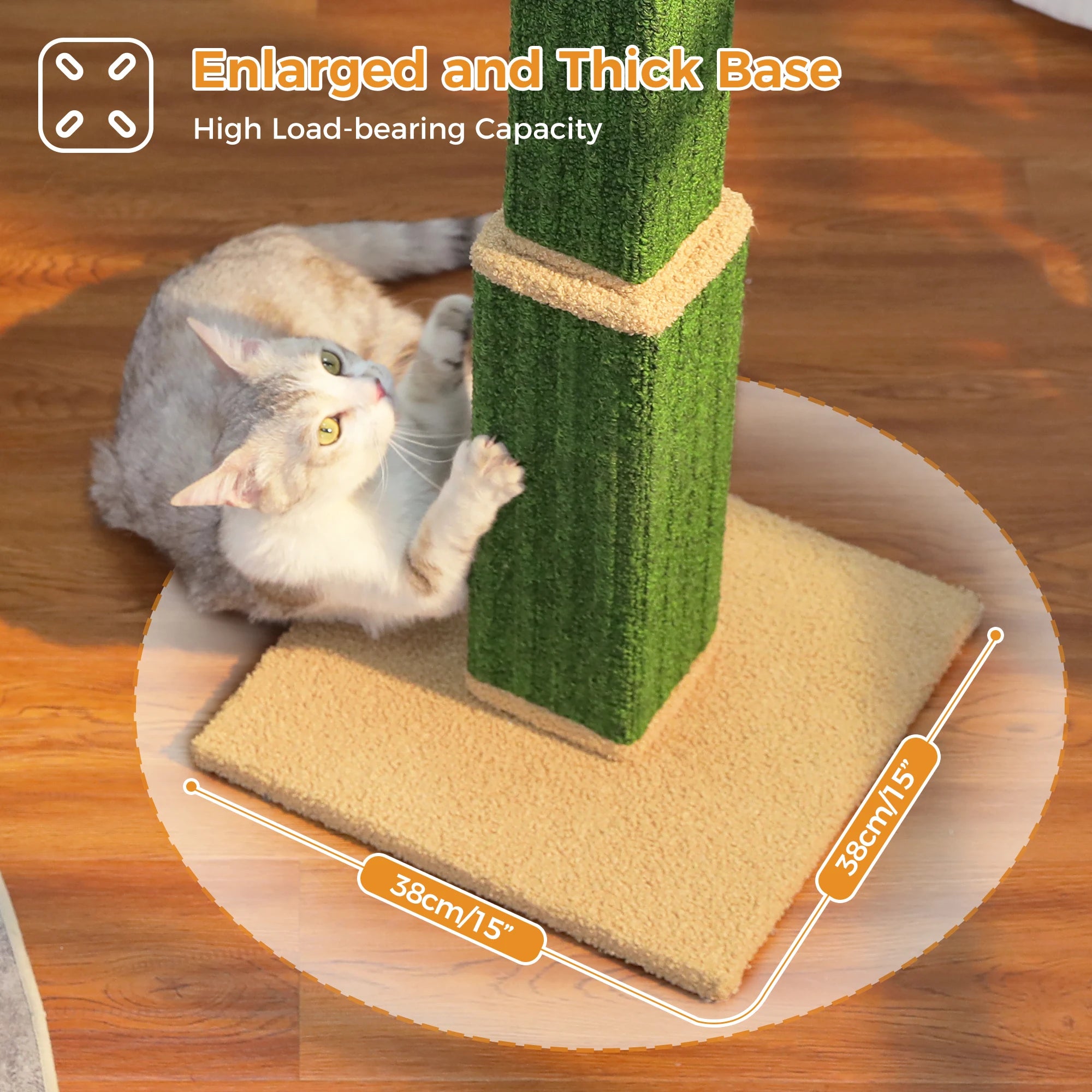 Large Cat Scratching Post for Indoor Cats Adults Ultimate Scratch Post with Woven Sisal Dangling Ball Tall Cat Scratcher Cat Toy Secondary image