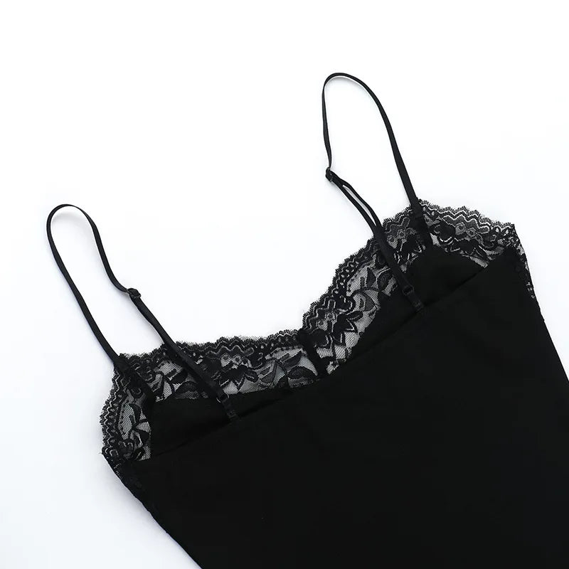 Goth Dark Streetwear Anime Skull Print Straps Mini Dress Fairy Lace Stitch Club Outfits Slim Sexy Bodycon Dresses Mall Gothic