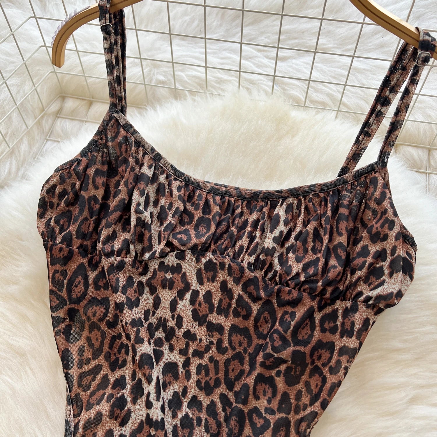SINGREINY 2026 Newest Leopard 2pcs Suits Women Sexy Strap Tops+Elastic Waist Flared Pants American Ins Fashion Hotsweet Sets