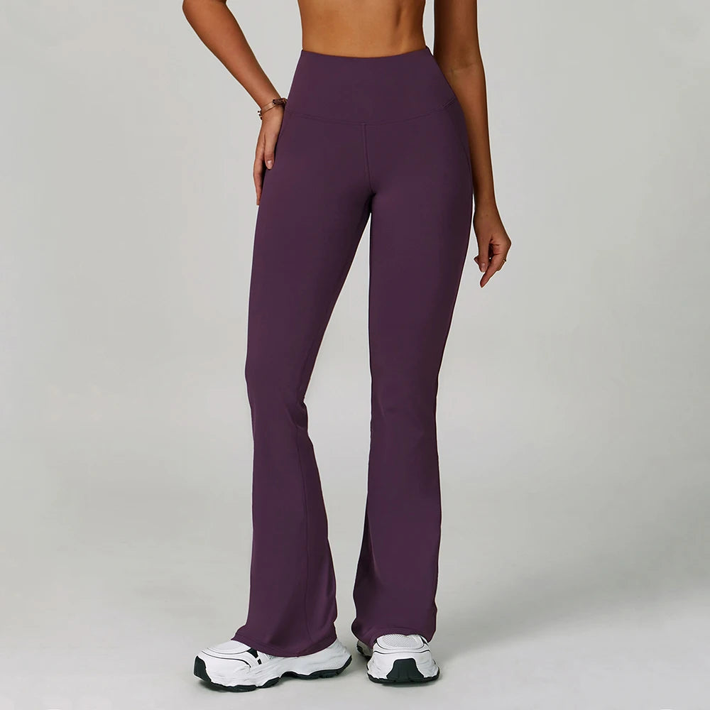 Wide Leg Pants Women Fitness Yoga Legging Running Tight Bell-bottoms Workout Legging High Waist Push Up Sport Running Yoga Pants Secondary image
