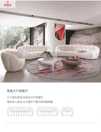 Italian Minimalist French Internet Celebrity Bubble Soccer Cream Styling Sofa Design