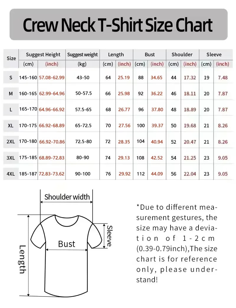 Men's luxurious printed summer high-quality T-shirt 100% pure cotton relaxed and loose fit stylish and unique round neckline