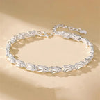 Fine 925 Sterling Silver Noble Nice Chain Solid Bracelet for Women Men Charms Party Gift Wedding Fashion Jewelry Hot Model
