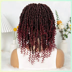 14Inch Full Lace Braided Wigs Synthetic Lace Frontal Twisted Braids Wigs with Baby Hair Knotless Box Braids Wig for Black Women