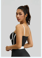 Women's Yoga Sports Bras Padded Gym Top Beauty Back Workout Crop Top Adjustable Shoulder Strap Fitness Bra Tight Yoga Wear