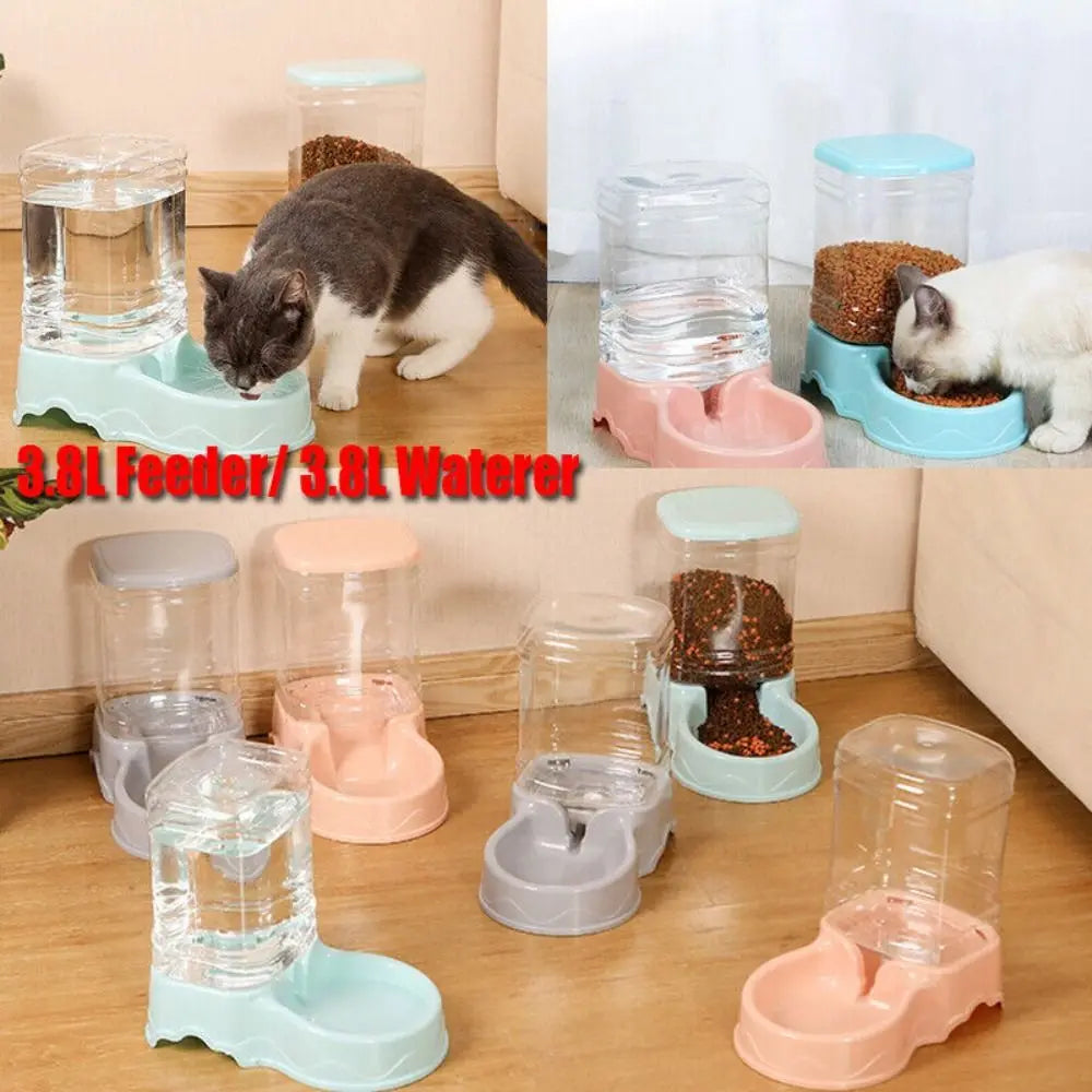 3.8L PP material Pet feeder Pet Water Fountain Drink Bowl Automatic Pet Feeder Large Cat Dog Food Dispenser Secondary image