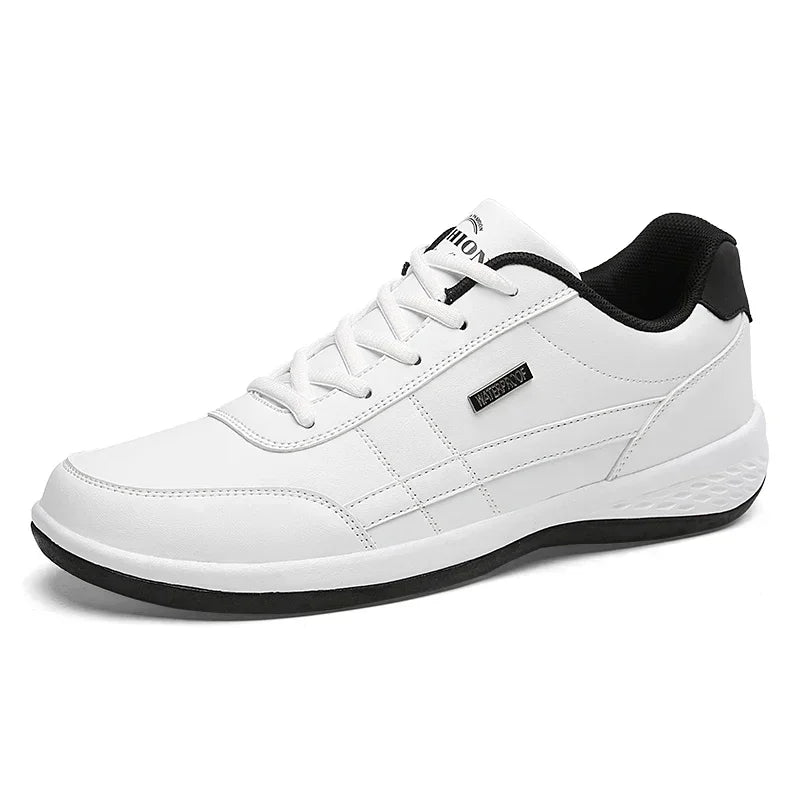Shoes for Lace Up Footwear Vulcanized Men Leather Sneaker Waterproof Casual Comfortable Men's Sneaker Man Shoe Masculino