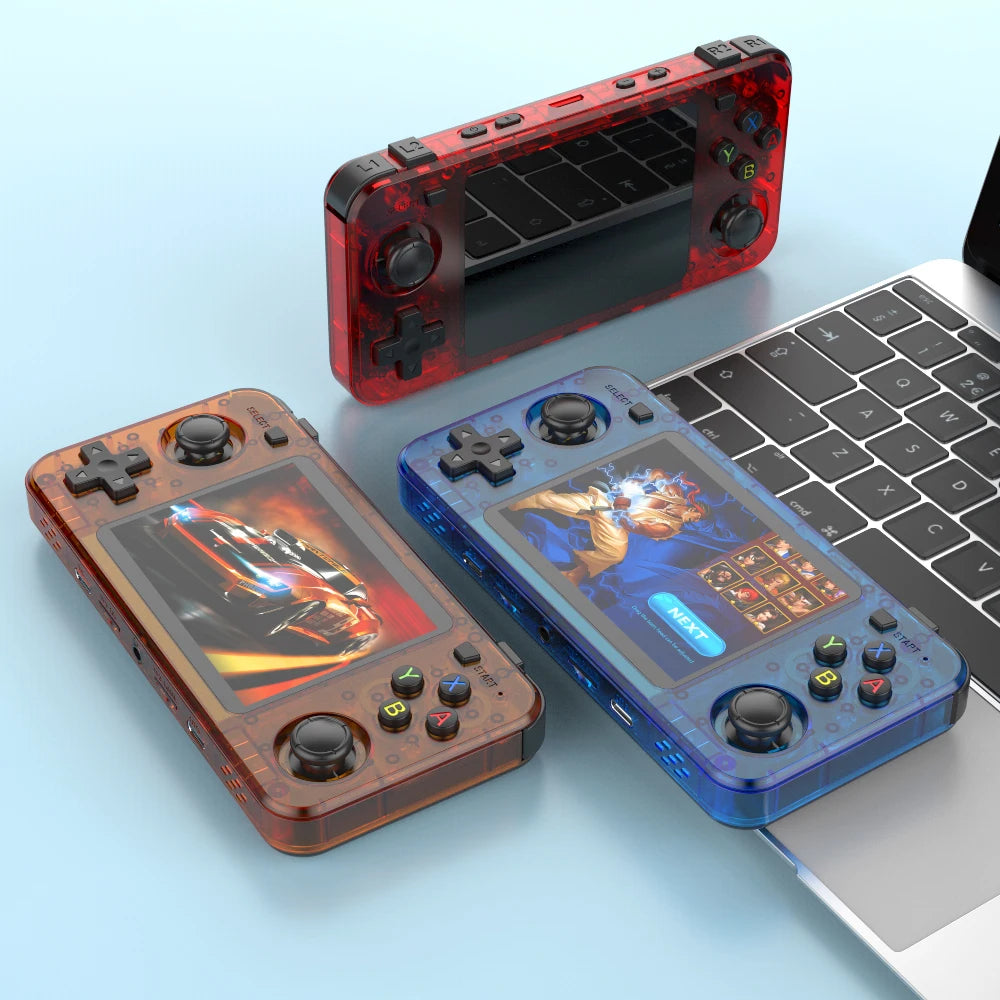 15000+ Ready Games! 3.5" IPS Retro Handheld Console RK3326, 3000mAh Long Play original ARKOS Blue R36H 64GB 128GB Secondary image