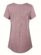 Casual Womens Maternity T-Shirt Top Summer Soild Color Short Sleeve  Tee Shirt Crew Neck Basic Nursing Tops Comfort Tee