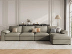 Oversized Modular Sectional Sofa,Leather Sectional Couch with Deep Seat,Extra Large L Shaped Couch, Customized