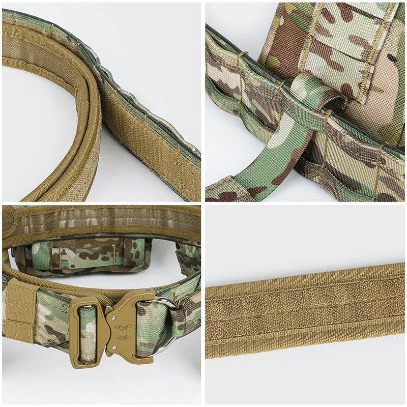 Tactical Waist Bag Hunting Tactical Battle Belt Sets Duty Belts Law Enforcement Airsoft Utility Belt with Accessories Pouches