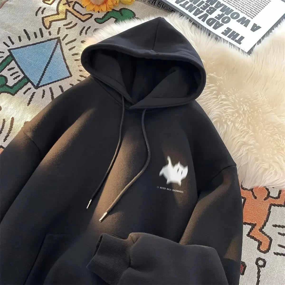 Casual men's hoodie fashionable cat-print streetwear comfortable and high-quality hoodie fashionable men's top Main image